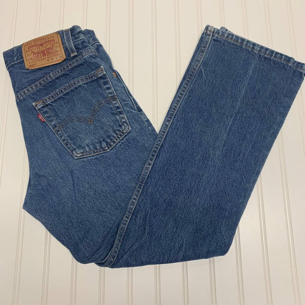 LL Bean Fleece Lined Jeans Sz 14P Double L